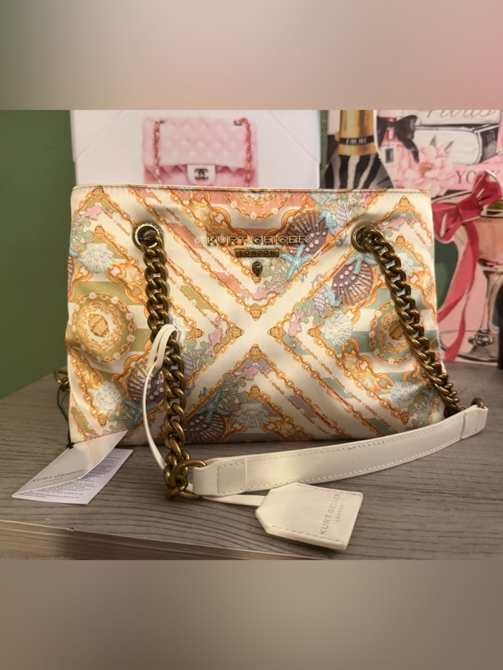 Kurt Geiger Small Portobello Seashell Design Bag